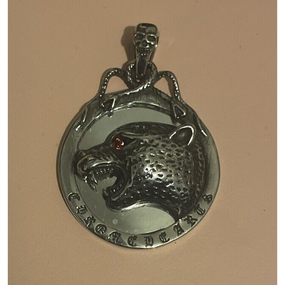 CH Chrome Hearts Style Jaguar Leopard Pendant Medallion Snakes Skull Necklace